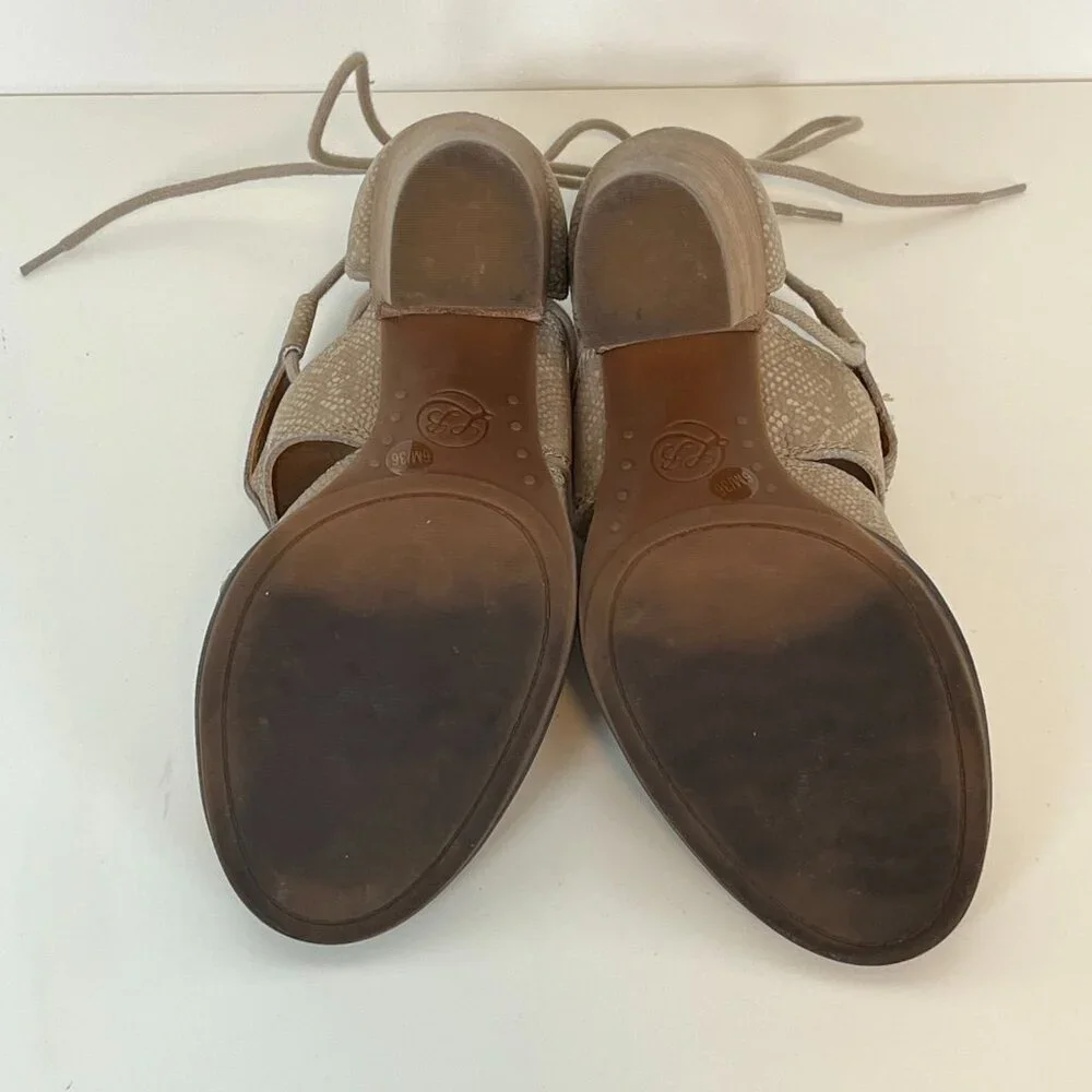 Lucky Brand Taupe Wedges Heels Shoes ((size 6M))
